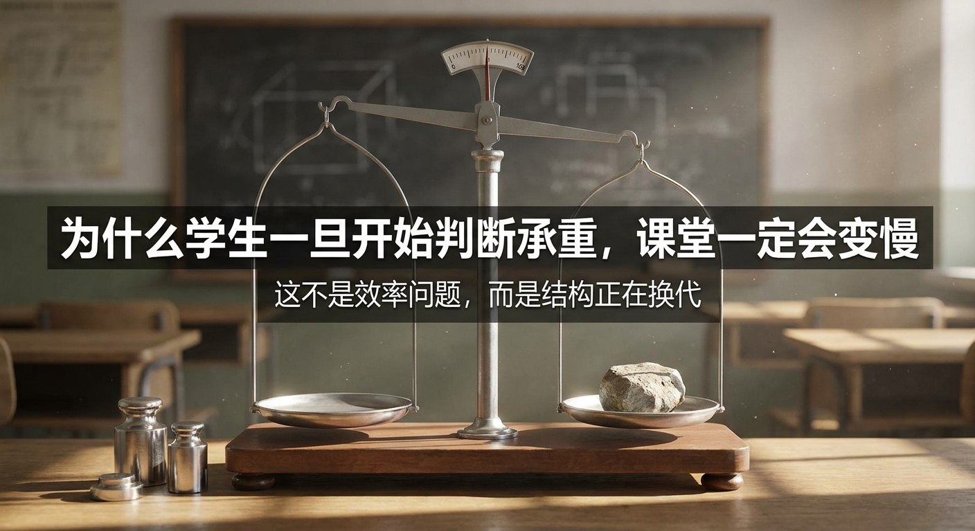 为什么学生一旦开始判断承重，课堂一定会变慢