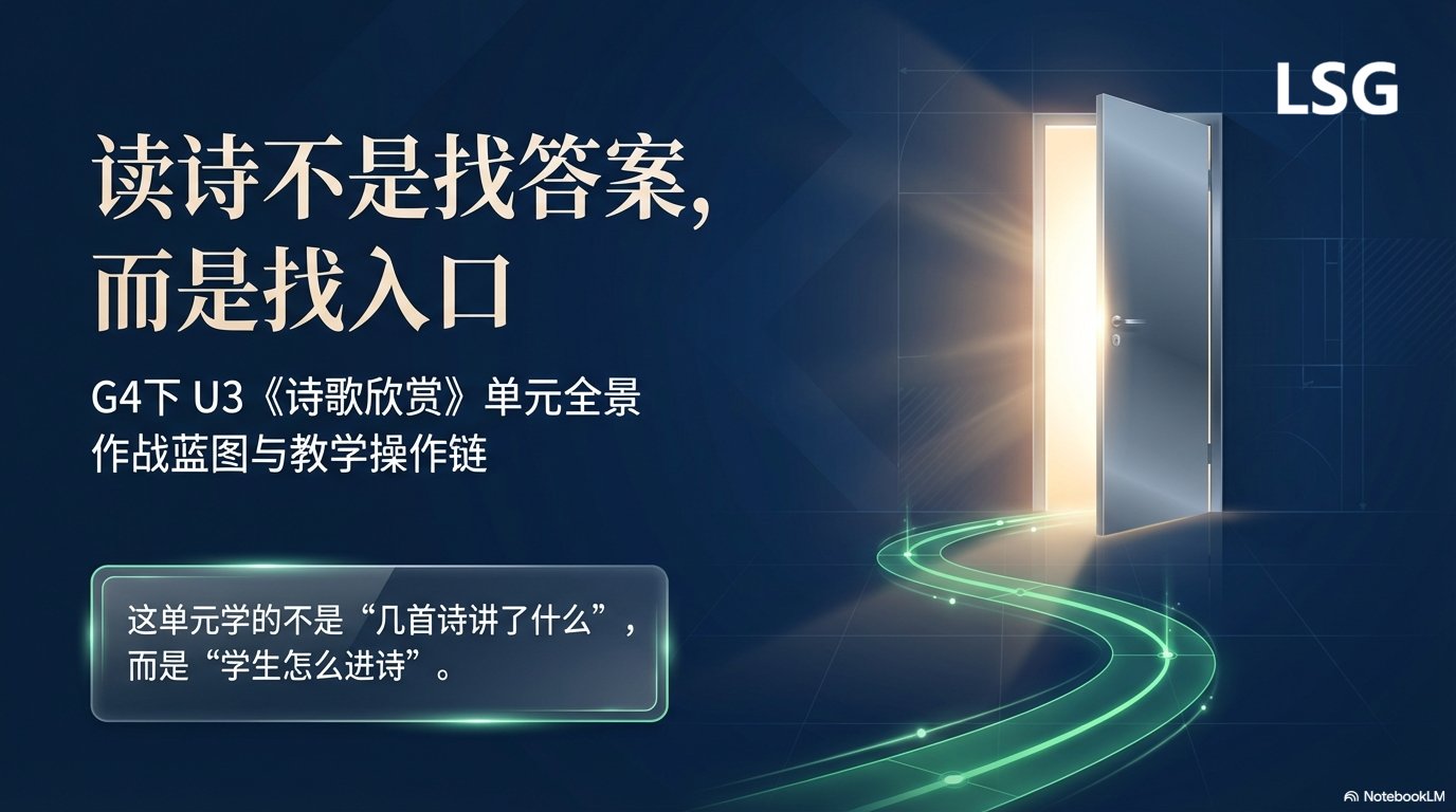 语文四年级下册第3单元《诗歌欣赏》教师支持